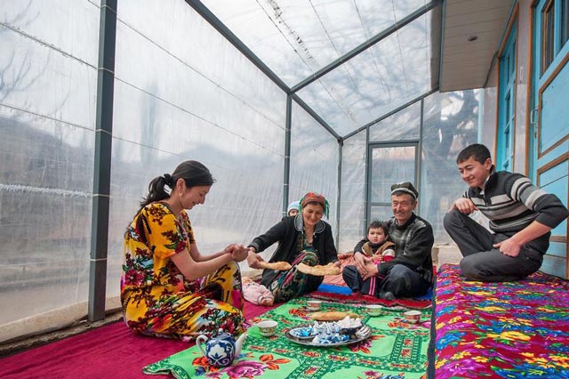 projet de solidarité climatique au Tajikistan.Partenaires du Geres.