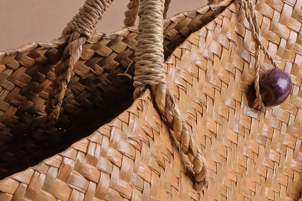 detail de sac en jonc Thailande
