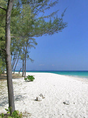 plage de sable blanc sur la côte d'Andaman en Thailande