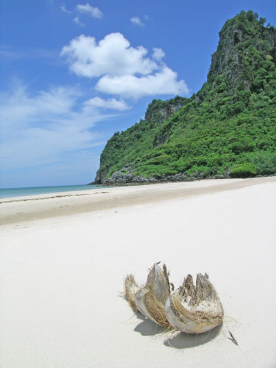 plage de sable blanc Golfe de Thailande