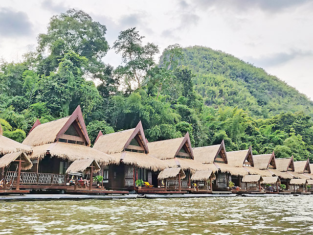 hotel flottant rivière kwai